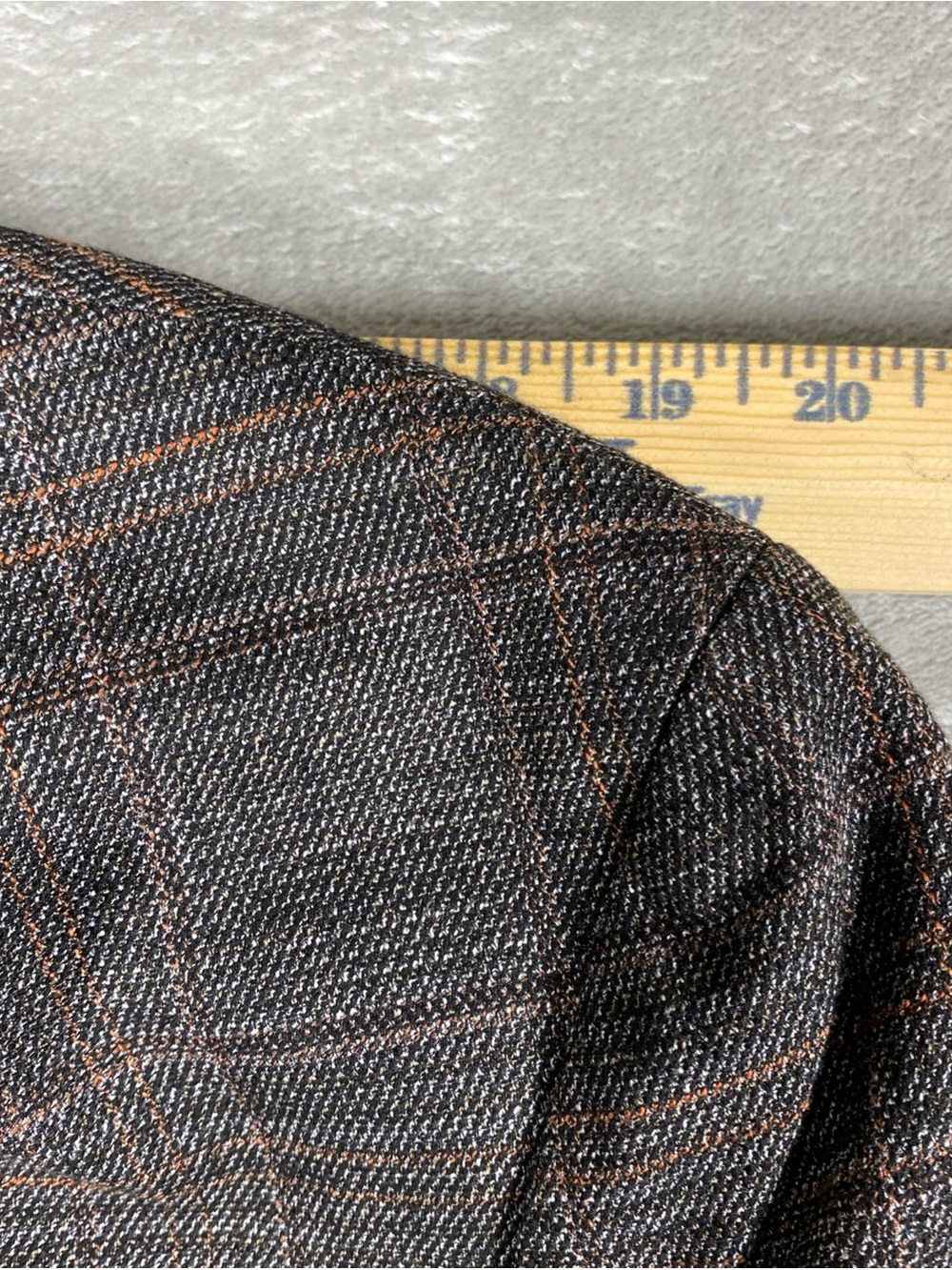 Joseph Abboud Heritage Men’s 42R Blazer Gray Brown Plaid Stretch 2 Button - Picture 11 of 12